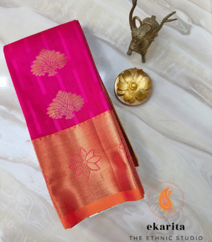 Pink Kanchipuram silk saree